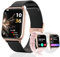 Reloj Inteligente Mujer con Llamadas Bluetooth,1.83 Smartwatch,con SpO2,Presión Arterial,24H Pulsometro,Monitor de Sueño,Podómetro,100+ Modos Deportivos, para Android iOS (Black Gold)