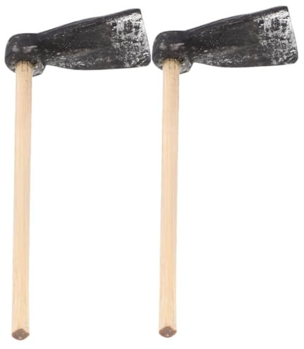 HEALSOPTHY 2pezzi Mini Hoe Plastica Per Giardino Miniatura Strumenti Da Giardino Per Casa Delle Bambole Accessori Decorativi Per Progetti Fai Da Te e Miniature Di Giardinaggio