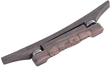 ANGGREK Rosewood Mandolin Bridge Verstellbare Mandolinbrücke Rosewood Bridge für Mandolin mit Verstellbarer Schnurhöhe Universal Fit Einfach zu Installieren
