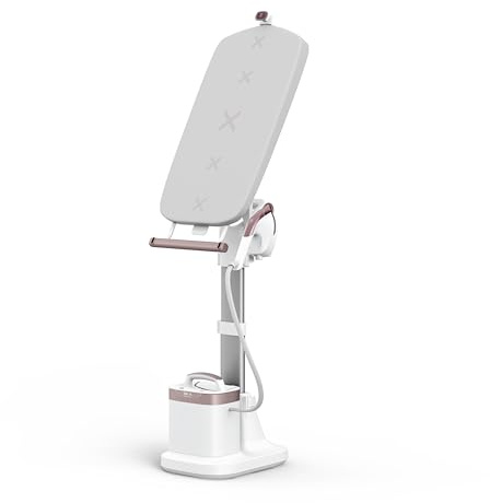 Tefal IXEO Vision QT1811E0 - Plancha de vapor todo en uno con tabla multiposición, vapor de hasta 80 g/min, golpe de vapor de 200 g/min, tecnología LED integrada, base extraíble, color blanco/rosa