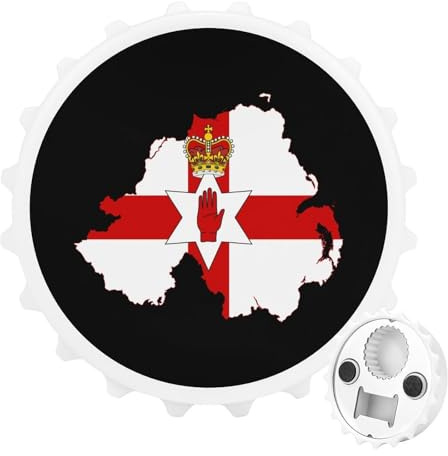 Flag Map of Northern Ireland Magnetic Beer Bottle Opener for Fridge Portable Bottle Cap Shape Refrigerator Magnets