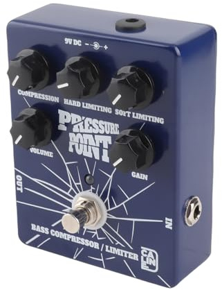 Cryfokt Bass Compressor Pedal Powerful Pressure Point Effect for Guitarists and Music Lovers Aluminum‑Alloy Shell CP‑45