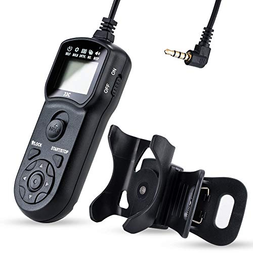 JJC Temporizador Mando Distancia de Disparo Obturador con Abrazadera de Soporte para Trípode para Nikon Z5II Z50II, Fujifilm X-T200 X-S10 X-S20, Pentax K-70 KP Reemplazo Nikon MC-DC3, Pentax CS-310