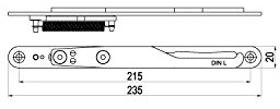 IMH-ABS Mitnehmerhaken GF UNI 20 V Gr.1, 235 x 20 mm,schwarz verzinkt,DIN links