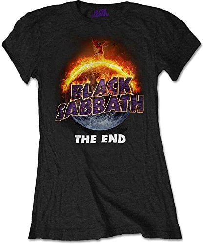Black Sabbath Women's The End Regular Fit Crew Neck Short Sleeve T - Shirt, Black (Black Black), 14