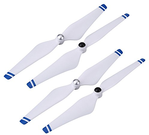 2 Paar RC Drohne Propellerblätter, CW CCW Selbstsichernde Propeller Blades für Phantom2 / 3 E300(Weiß + Blau)