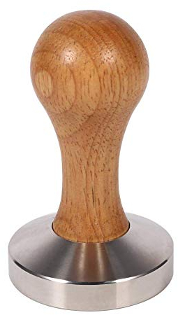 Tamper 58mm Haofy Espresso Set Klassischer Kaffeemehlpresser aus Edelstahl und hochwertigem ergonomischem Holzgriff Echtholzgriff – Barista Set für den perfekten Kaffeegenuss Kaffeestempel (58mm)