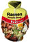 Ocean Plus Herren Kapuzenpullover Lebensecht Grafik Hoodie mit Kängurutasche Pullover mit Kapuze Sweat Hood mit Kordelzug (L/XL (Brustumfang: 114-134CM), Rindfleisch Ramen)