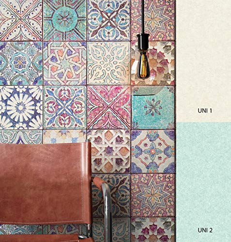 NEWROOM Tapete Lila gepunktet Struktur Ethno Vliestapete Rosa Vlies moderne Design Optik Ethnotapete Afrika inkl. Tapezier Ratgeber