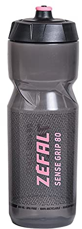 ZEFAL Unisex's Sense Grip 80 Water Bottle, Black/Pink, 800ml