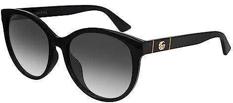 Gucci Damen Logo Soft Cat Eye Sonnenbrille, Shiny Black, One Size, Schwarz, Einheitsgre