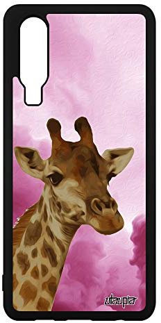Coque Silicone Girafe Rigide P30 Animal Design Telephone Case Ciel Nuage Animaux tacheté Afrique Metal Pas Cher Portable Rose Huawei