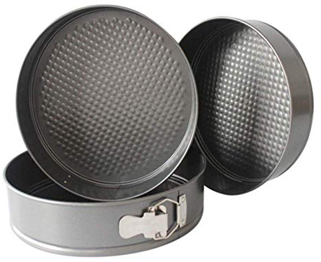 AIMEITE Moulle à Gâteau Rond en Acier Inoxydable Moulle à Charnière Moule Antiadhésif Cuisson Antiadhésive Moule à Manqué avec Fond Amovible (Options de Tailles Multiples) (18cm)