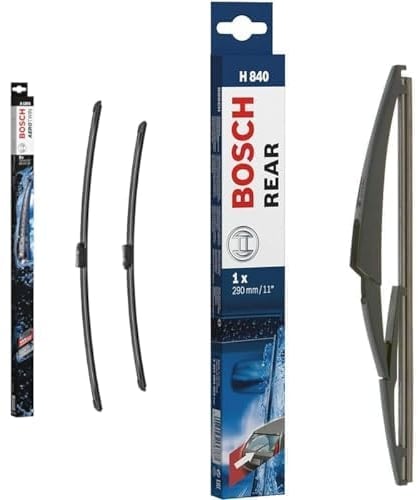 Bosch Wiper Blade Aerotwin A120S, Length: 750mm/650mm – set of front wiper blades + Bosch Wiper Blade Rear H840, Length: 290mm – rear wiper blade