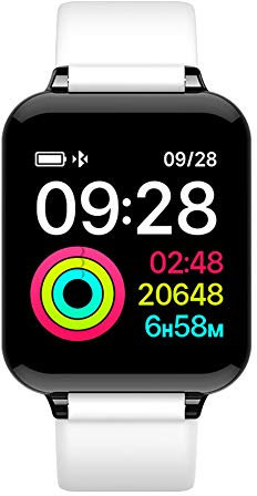 HUYA Fitness Tracker Smart Watch Monitoring Bracelet for The Elderly And Children with Sports Watches with Health Monitoring Heart Rate Sleep,White