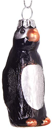 BRUBAKER Pinguin - Handbemalte Weihnachtskugel aus Glas - Mundgeblasener Christbaumschmuck Figuren lustig Deko Anhänger Baumkugel - 7.5 cm