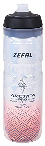 ZEFAL Arctica Pro 75 - Bidón Isothermico Bicicleta - Botella Termica Bicicleta Plata/Rojo, 750 ml