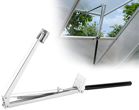 Automatischer Fensteröffner für Gewächshäuser, Gewächshaus Fensteröffner Fensterheber Gewächshaus Automatisch Gewächshaus mit Automatischer Fensteröffner, 7.5 kg Hubkraft, 45cm Öffnungshöhe