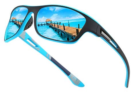 Hemens Polarisierte Sportbrille Sonnenbrille Herren fahrradbrille damen mit UV400 Schutz für Autofahren Laufen Radfahren Angeln Golf Sonnenbrille