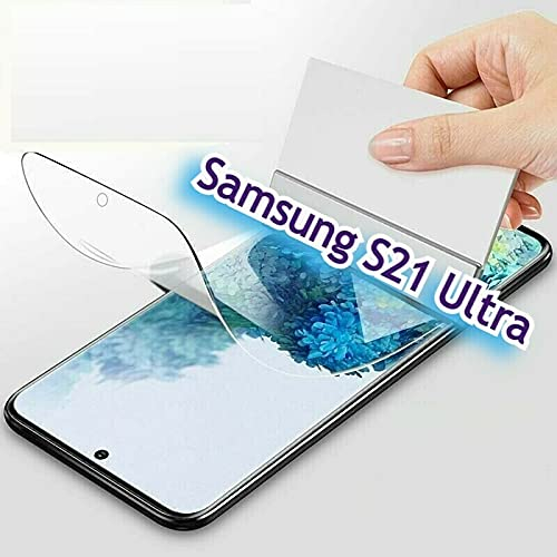 Gorilla Schutzfolie für Samsung Galaxy S21 Ultra [2 Stück] 3D Nano-Tech, Klar Folie, 100% Fingerabdrucksensor, Displayschutz, TPU