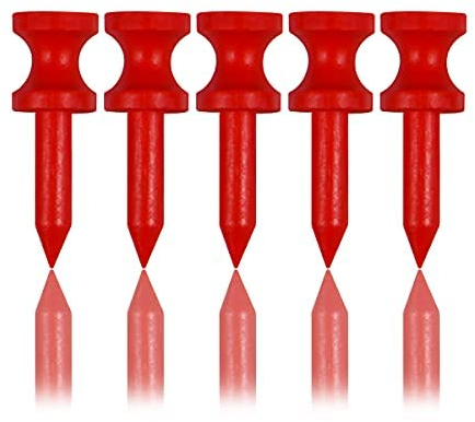 LIKOSO Tee de Golf en Bambou 32MM Rouge Lot de 100 Durable et Biodégradable