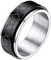 Richsteel schwarz Spinnerring Herren Männer Zappel Bandring 10mm Davidstern Fingerring Punk Biker Bandring für Weihnachten Valentinstag Geburtstag