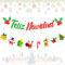 Cartel de Feliz Navidad Con Purpurina - Decoraciones Españolas, Guirnalda y Suministros Para el Hogar, Oficina, Chimenea