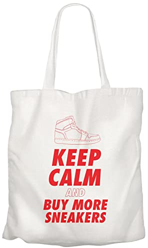 Fabulous Große Einkaufstasche Tragetasche Keep Calm and Buy more Sneakers Red Sneakerhead Kollektion Schuhe Hobby Kicks