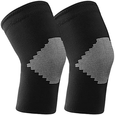 AVIDDA 2Pack Knee Supports, Compression Breathable Knee Support Brace, Non-Slip Joint Protection Knee Support for Men & Women Knee Pain, Joint Pain, Arthritis, Running, Work Out, Gym, Sports Black