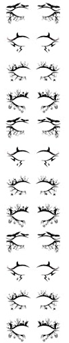 Beaupretty Halloween Eyeliner Aufkleber 12 Paare Temporäre Augenlinienaufkleber Für Festival Make-up Cosplay Und Kostüm 3.5X3X0.1 Zoll