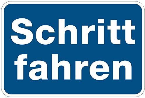 Aufkleber Grundstück „Parken“ Hinweis Schild Folie selbstklebend | Variante wählbar 20x30cm Made in Germany, Größe: Schritt fahren
