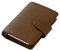 Moterm A8 Regular Ringe Planer - Echtes Leder Binder Organizer Geldbörse (Kiesel-Schokolade, 15mm Ring)