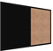 ALLboards Kombitafel 2 in 1 Schwarze Magnetische Kreidetafel & Kork-Pinnwand schwarz magnetisch 60x40cm Holzrahmen Schwarz Lackiert, Korktafel Schwarze Magnetische Kreidetafel