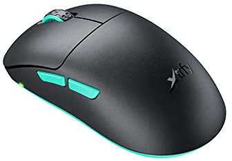Xtrfy M8 Wireless, Mouse da Gioco Ultraleggero Senza Fili, Ottimizzato per Gaming Competitivo, Wireless 2,4 GHz, Parte Anteriore Ultra Ribassata per una Maggiore Precisione, Ricaricabile, Nero