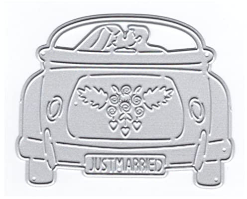 DzIxY Hochzeits-Auto-Metall-Stanzformen für Kartenherstellung, Prägepapier, Stanzformen, Sammelalbum, Maschinenschablonen, Aufbewahrungstaschen, Zubehör