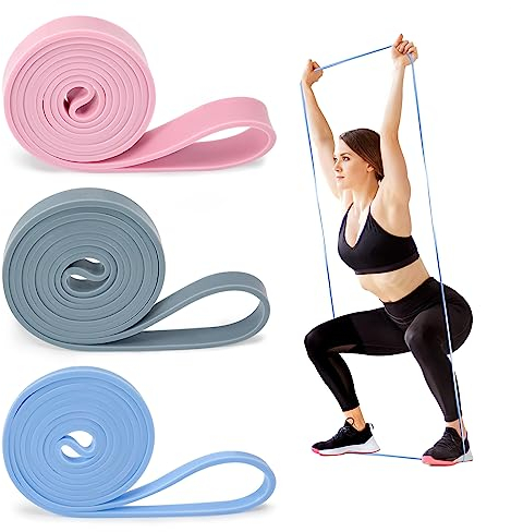 Widerstandsbänder Set Fitnessbänder Resistance Bands 3 Widerstandsstufen für Training Stretching Yoga Pilates 3 Stück