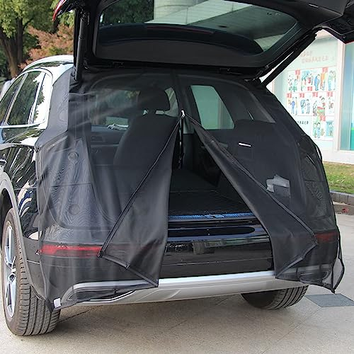 Protección Solar para Puerta Trasera de Coche 180 x 150 cm, Mosquitera para Puerta Trasera Mosquitera para Coche Protección contra Insectos Ventana de Coche para SUV Caravana Camping