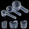 Juego de cucharas medidoras, 60 ml, 30 ml, 7,5 g, dosificador, plástico transparente, con escala, cuchara de plástico, se puede utilizar como dosificador para detergente, cocina para hornear (3