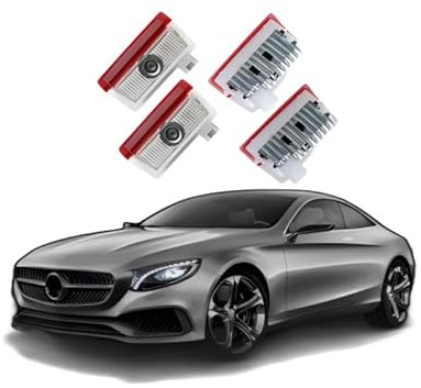 4 Pcs YYXSYY Door Light Logo Projector A B C E M G GL GLA GLC Welcome Lamp Door Lights Kit Compatible with Accessories GLE GLS Class 4dr W205 W213 W176 W166 (A/C/E/GLA/GLC/GLE/GLS)