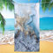 Strandtuch Groß 100X200 Farbverlauf Blau Mikrofaser Handtuch Beach Towel,Strandlaken,Strandtücher,Picknickdecke wasserdichte Stranddecke, Stranddecke Sandfrei für Strand, Park, Camping, Wandern
