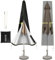 QLSXLB Housse Parasol Droit, Tissu Oxford 420D Housse de Protection pour Parasol 190x32/50cm, Bâche Parasol de Jardin Exterieur avec Fermeture éclair Perche Télescopique - Noir