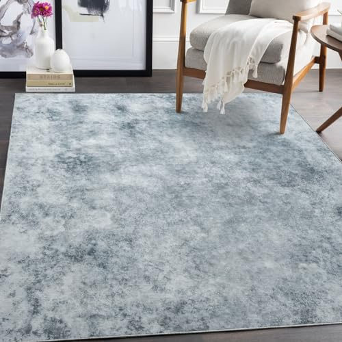 Tinyboy-hbq Tappeto Salotto Moderno Soggiorno Lavabile Tappeti Moderni Astratti Camera da Letto per la Casa Grigio Pelo Corto Home Decorazioni(Astratto Grigio Bianco/Multi,120x160cm)
