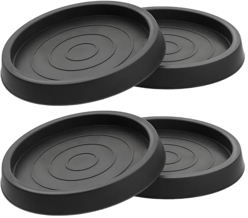 MYHOGOOD 4PCS Furniture Caster Cups, Non-Slip Rubber Floor Protectors for Furniture Legs, Prevent Furniture Scratches from Moving or Rolling, Round Furniture Cups for Carpet, Wooden Floors,Wheels