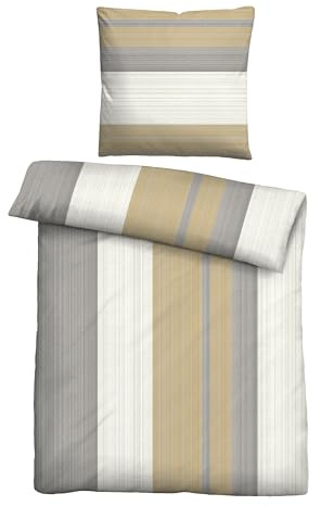 Traumhaft schlafen - Castell - Markenbettwäsche Thermo-Fleece Bettwäsche 0360443 LÄNGSSTREIFEN