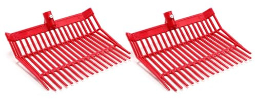 Elantoexis Manure Fork Replacement, Pitchfork, Horse Manure Rake, for Picking Up Manure, Stable Waste Removal Easy Install Easy to Use,Red,2Pcs