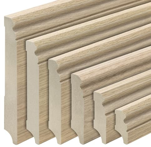 REESE Sockelleiste, MDF Eiche-Optik, Profil Hamburg/Berlin, 150 mm