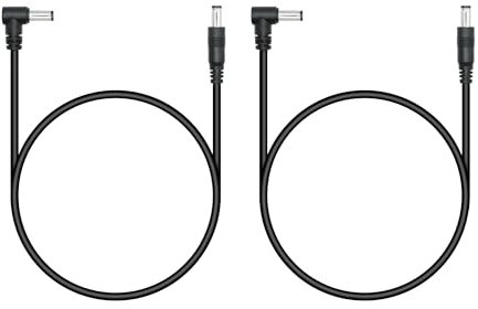 Riertostng Lot de 2 câbles d'extension d'alimentation DC 12 V 0,5 m, DC 5,5 mm x 2,1 mm mâle vers mâle 20 AWG, pour caméra de sécurité CCTV, caméra de surveillance, routeur DVR à bande LED, etc