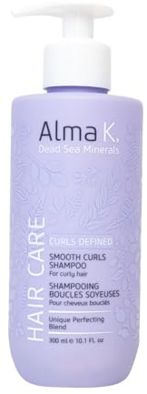 Alma K Smooth Curls Shampoo - Moisturizing Shampoo for Women - Moisturizing Shampoo for Curly Hair - Volumizing Shampoo for Curly Hair - 300 ml