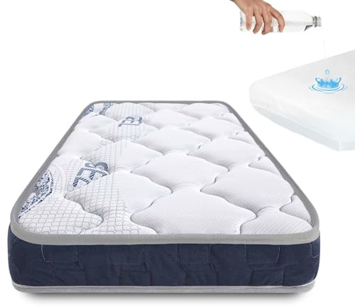 Symphony CoolDreams Matratze MaxiCuna 140 x 70 cm, viskoelastisch, wendbar, reduziert das Erstickungsrisiko für das Baby, inklusive wasserdichtem Matratzenschoner, zertifiziert nach OEKO-TEX und