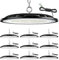 ZXICH 200W UFO LED High Bay Light, Hallenstrahler 30000LM, 6000K Kaltweiß UFO LED Werkstattlampe, IP65 Wasserdichte Industrielampe High Bay Licht für Fabriken,Garage,Lagerhaus (10 Pack, 200W)